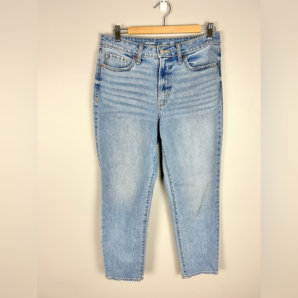 OLD NAVY OG High Rise Straight Jeans Sz 8 Light Lilo Wash‎